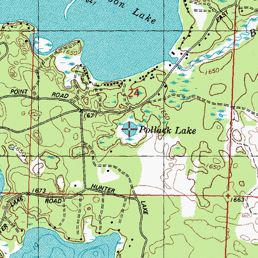Topographic Map of Pollack Lake, WI