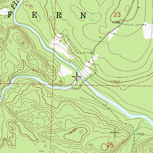 Topographic Map of Popple River, WI