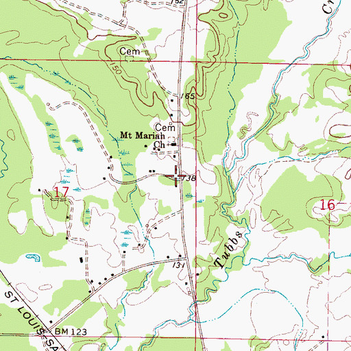 Topographic Map of Mount Mariah Methodist Church, AL
