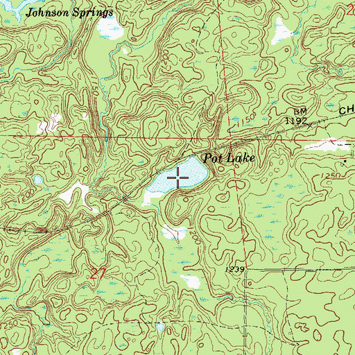 Topographic Map of Pot Lake, WI