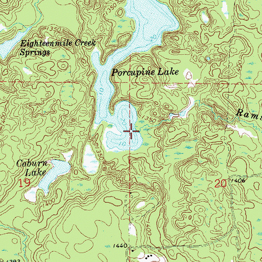 Topographic Map of Ramstead Creek, WI