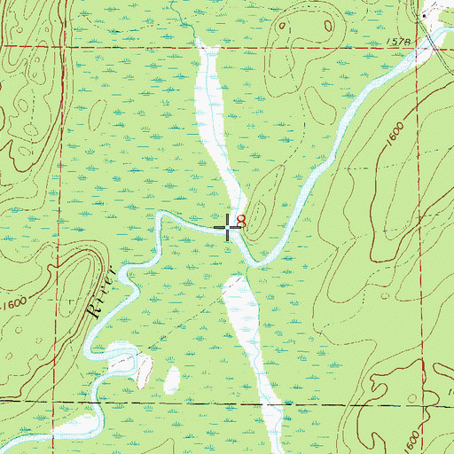 Topographic Map of Rat Creek, WI