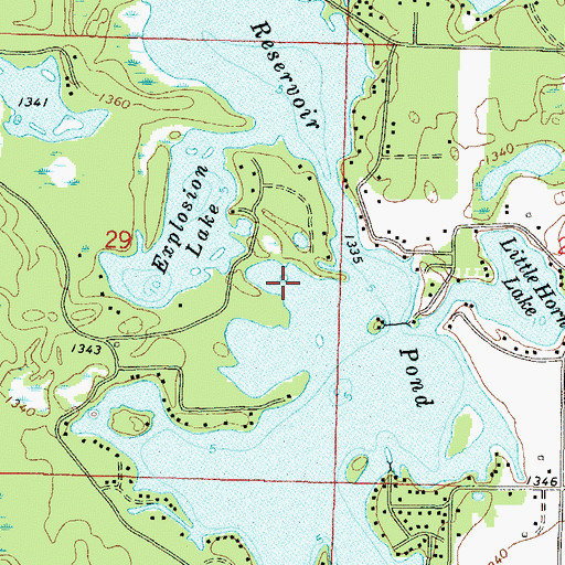 Topographic Map of Reservoir Pond, WI