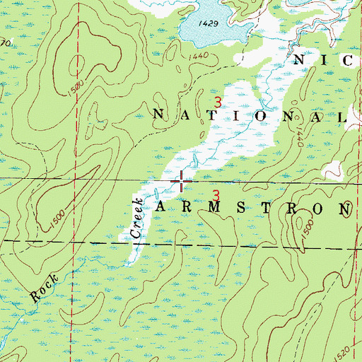 Topographic Map of Rock Creek, WI