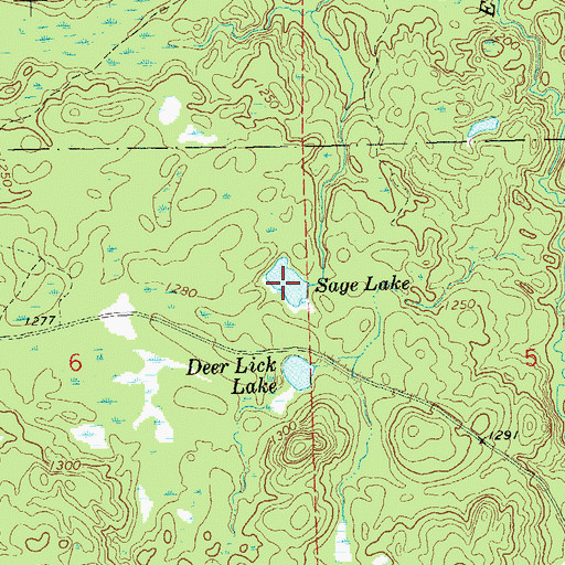 Topographic Map of Sage Lake, WI