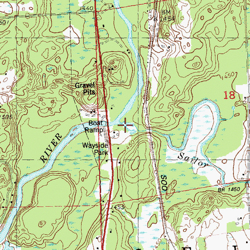Topographic Map of Sailor Creek, WI