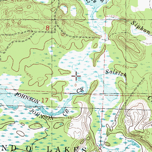 Topographic Map of Salsich Creek, WI