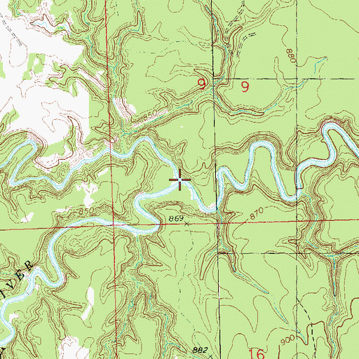 Topographic Map of Schramm Creek, WI