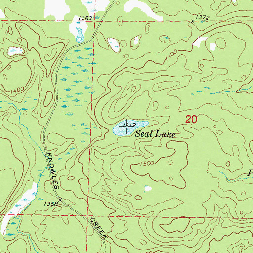 Topographic Map of Seal Lake, WI