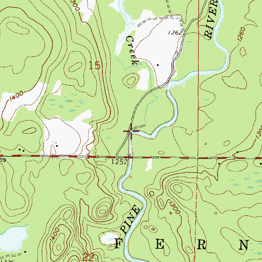 Topographic Map of Seidel Creek, WI