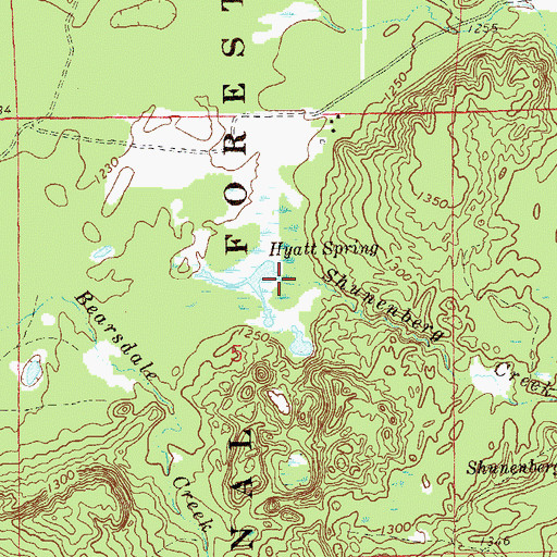 Topographic Map of Shunenberg Creek, WI