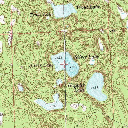 Topographic Map of Silver Lake, WI