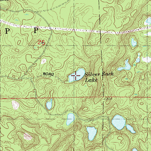 Topographic Map of Silver Sack Lake, WI