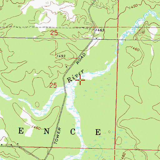 Topographic Map of Simpson Creek, WI