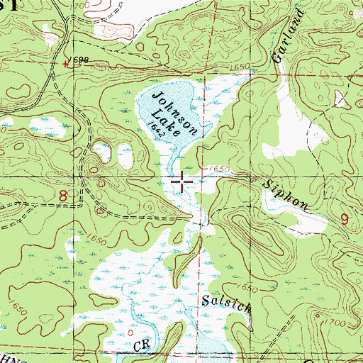 Topographic Map of Siphon Creek, WI