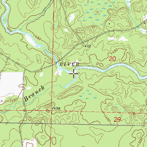 Topographic Map of South Branch Popple River, WI