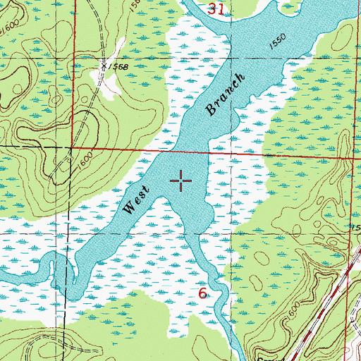 Topographic Map of South Branch Presque Isle River, WI