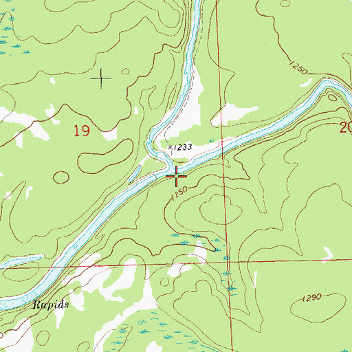 Topographic Map of South Fork Jump River, WI
