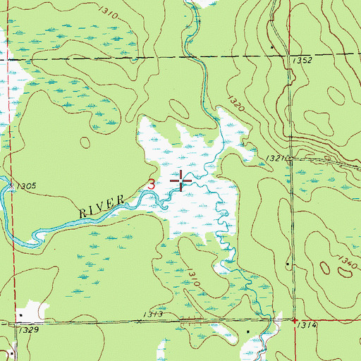 Topographic Map of South Fork Yellow River, WI