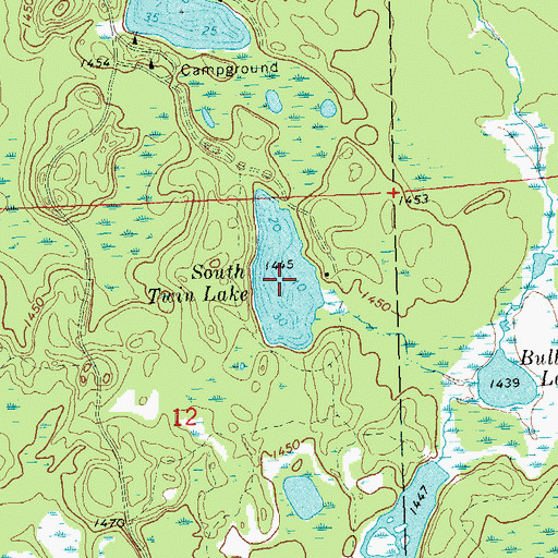 Topographic Map of South Twin Lake, WI
