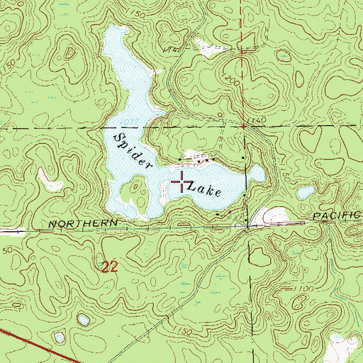 Topographic Map of Spider Lake, WI