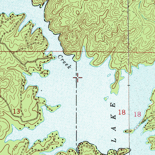 Topographic Map of Oakachoy Creek, AL