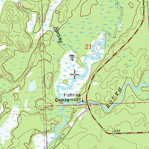 Topographic Map of Spring Branch, WI