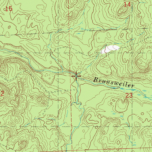 Topographic Map of Spring Brook, WI