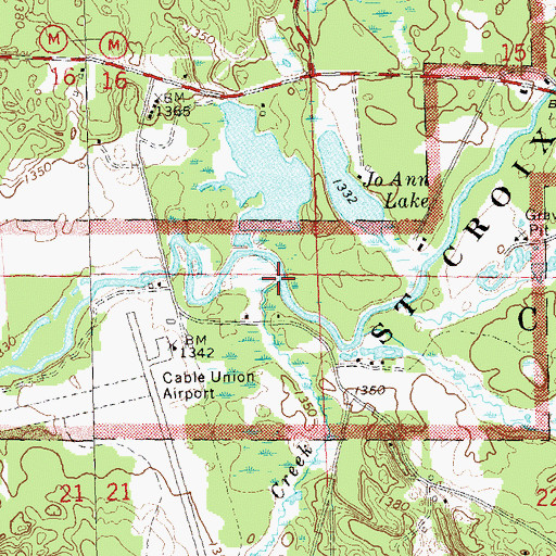 Topographic Map of Spring Creek, WI