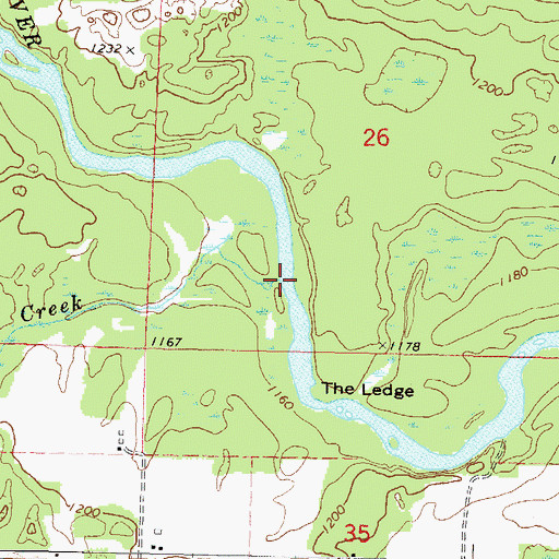 Topographic Map of Spring Creek, WI