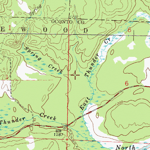 Topographic Map of Spring Creek, WI