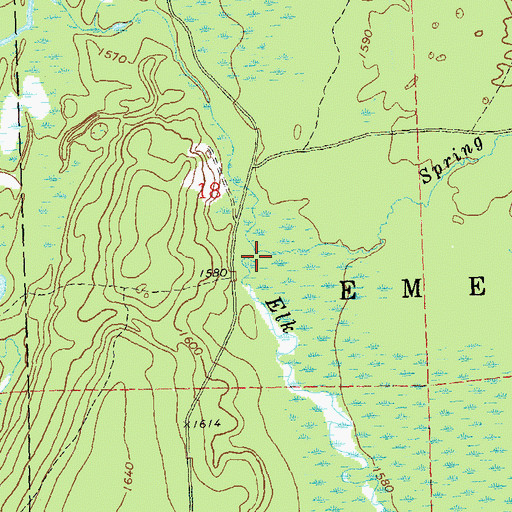 Topographic Map of Spring Creek, WI