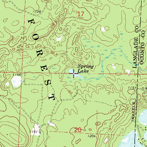 Topographic Map of Spring Lake, WI