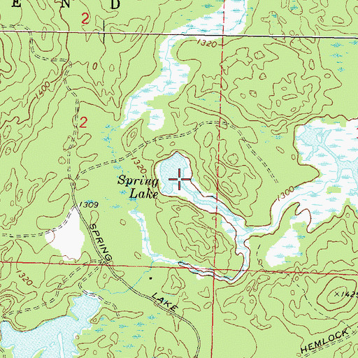 Topographic Map of Spring Lake, WI