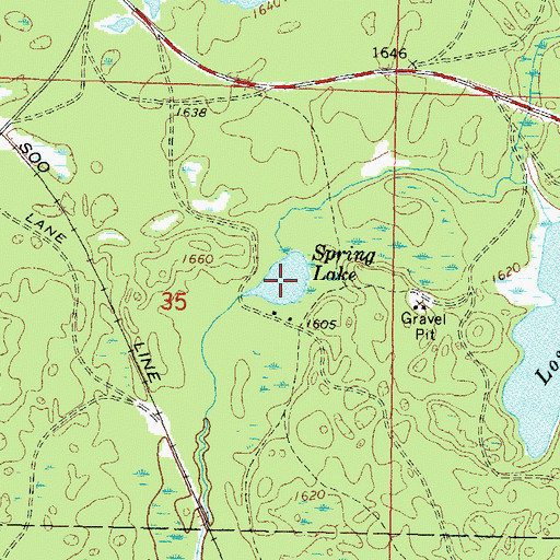 Topographic Map of Spring Lake, WI