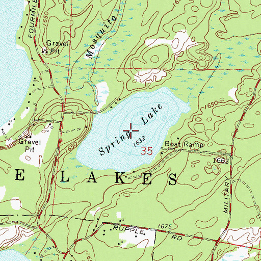 Topographic Map of Spring Lake, WI