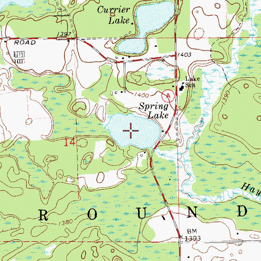 Topographic Map of Spring Lake, WI