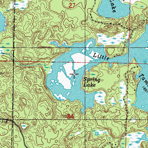 Topographic Map of Spring Lake, WI