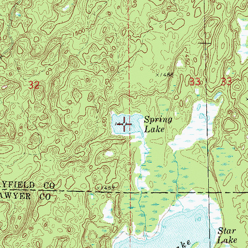 Topographic Map of Spring Lake, WI