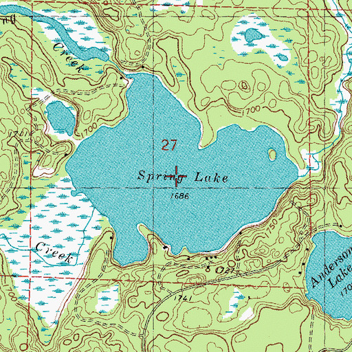 Topographic Map of Spring Lake, WI