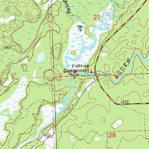 Topographic Map of Springstead Creek, WI