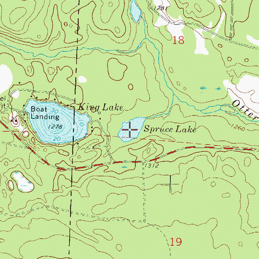 Topographic Map of Spruce Lake, WI