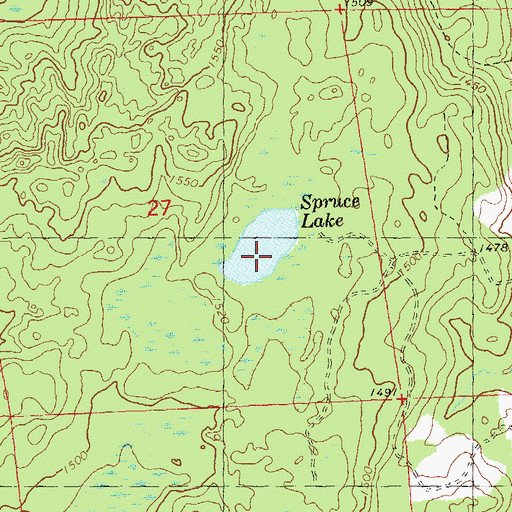 Topographic Map of Spruce Lake, WI