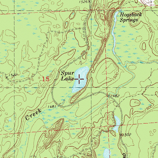Topographic Map of Spur Lake, WI