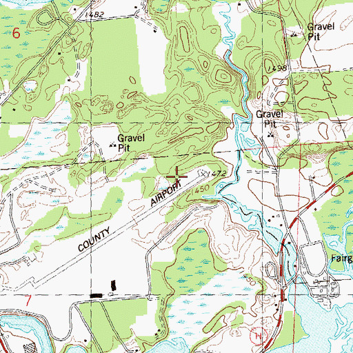 Topographic Map of Squaw Creek, WI