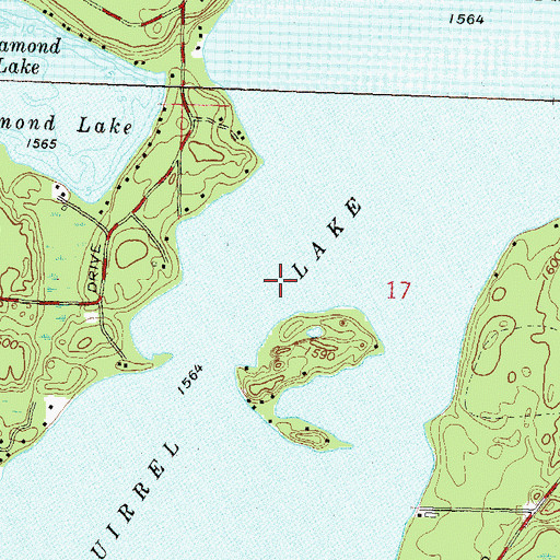 Topographic Map of Squirrel Lake, WI