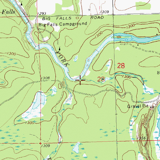 Topographic Map of Steve Creek, WI