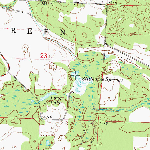 Topographic Map of Stillhouse Springs, WI
