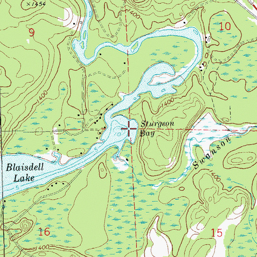 Topographic Map of Sturgeon Bay, WI