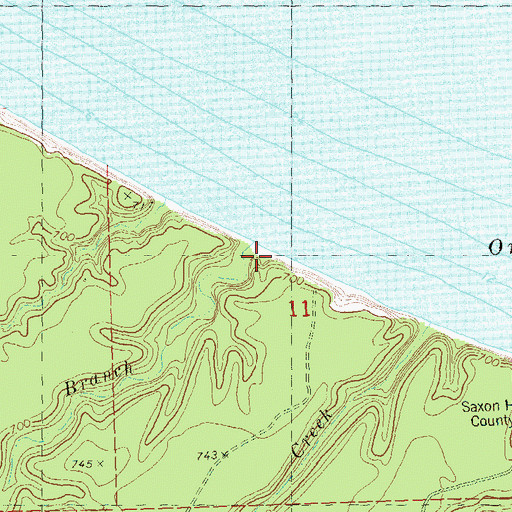 Topographic Map of Sturgeon Branch, WI